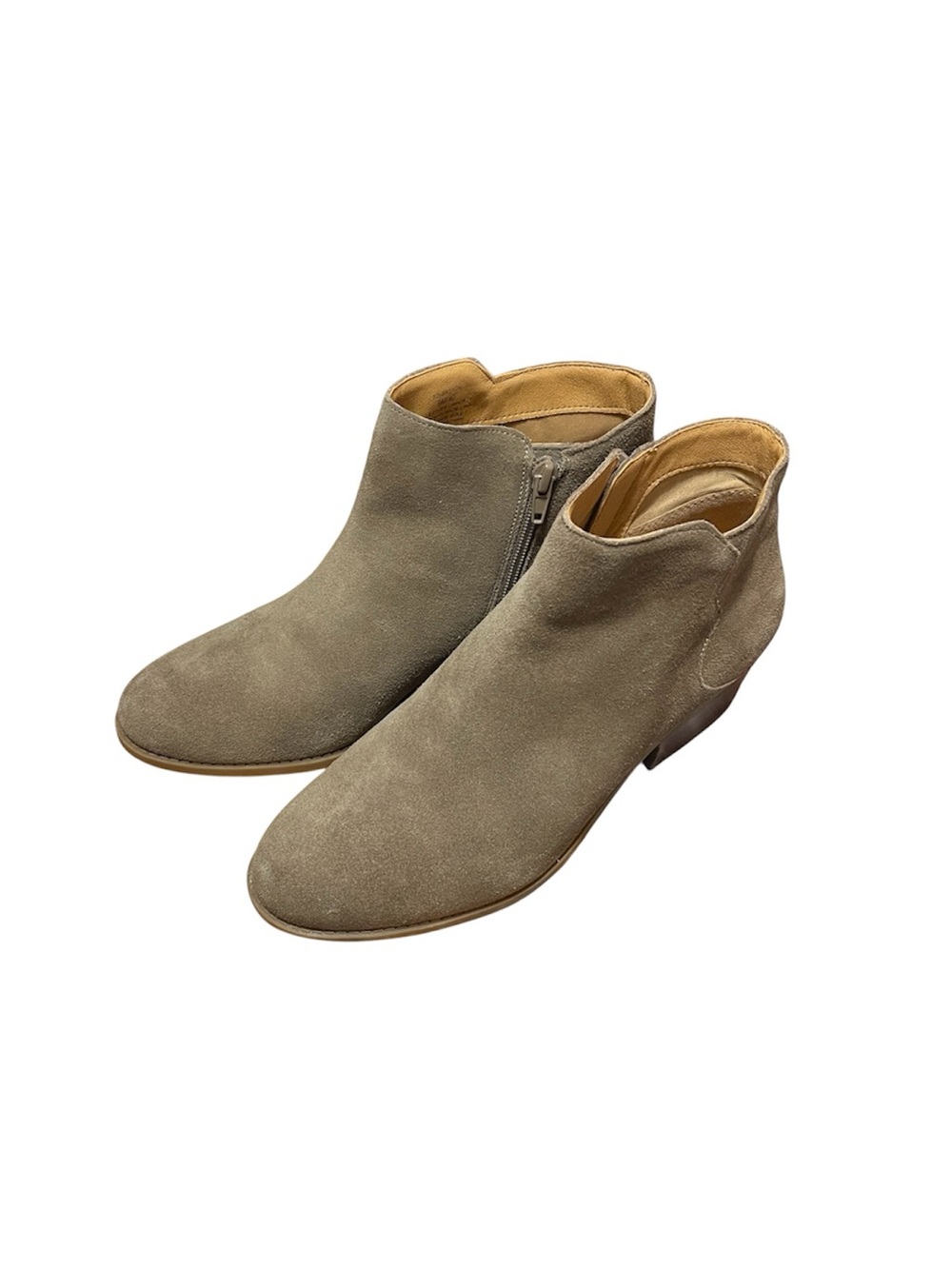 Sole Society So-Breyon Women Suede Ankle Boots Taupe Size 9 Western Office Ranch
